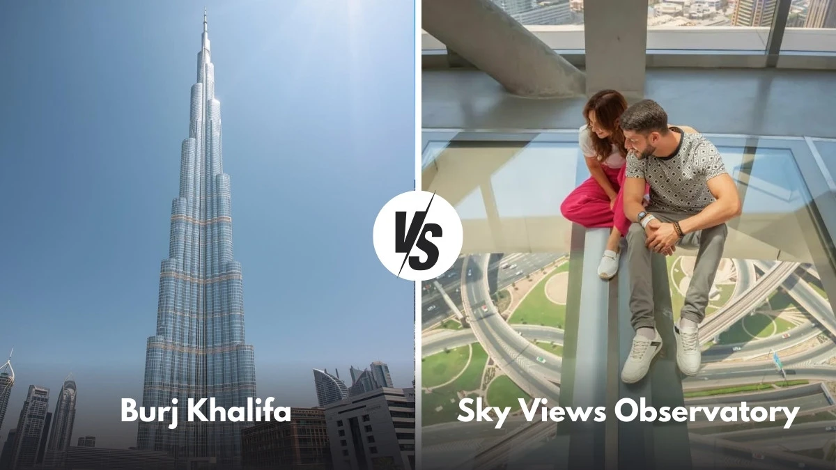 Burj Khalifa vs Sky views observatory Burj Khalifa vs Sky views observatory