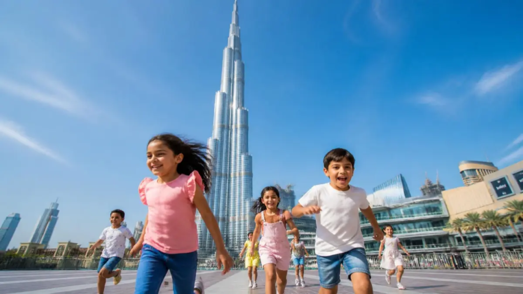 Burj Khalifa with kids Burj Khalifa with kids
